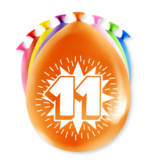 Party Ballonnen 11 Jaar (8st)