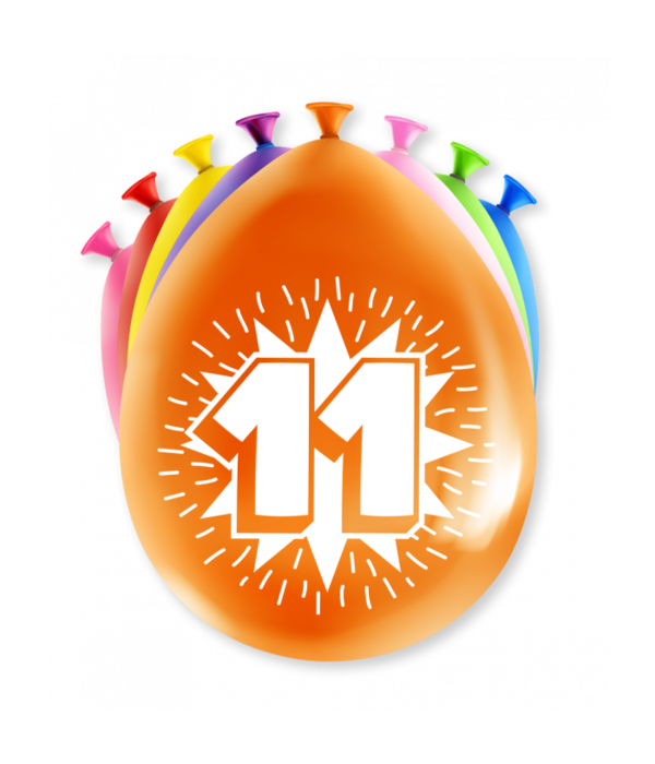 Party Ballonnen 11 Jaar (8st)