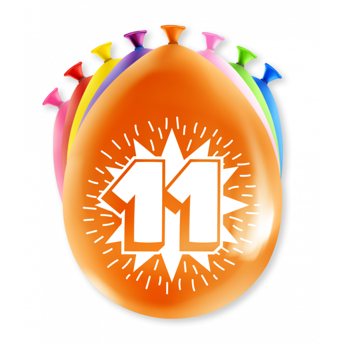 Party Ballonnen 11 Jaar (8st) afbeelding