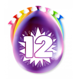 Party Ballonnen 12 Jaar (8st)