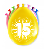 Party Ballonnen 15 Jaar (8st)