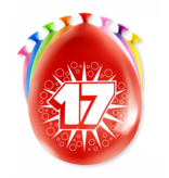 Party Ballonnen 17 Jaar (8st)