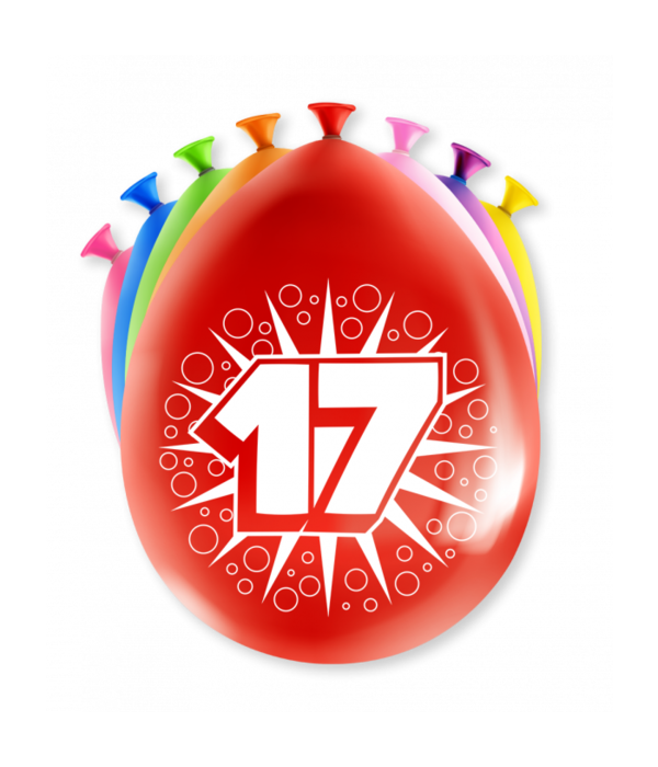 Party Ballonnen 17 Jaar (8st)