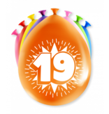 Party Ballonnen 19 Jaar (8st)