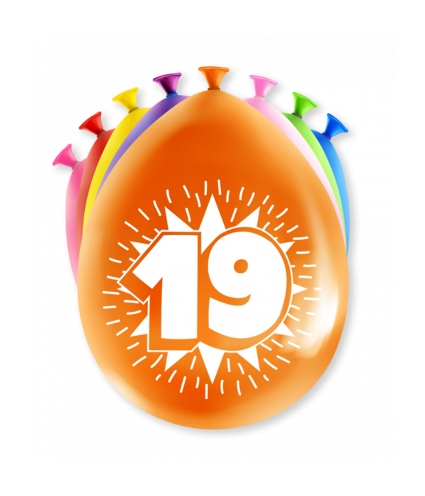 Party Ballonnen 19 Jaar (8st)