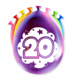Party Ballonnen 20 Jaar (8st)