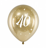 Glossy Ballonnen 40 goud (6st)