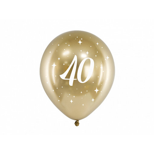 Glossy Ballonnen 40 goud (6st)