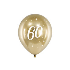 Glossy Ballonnen 60 goud (6st)