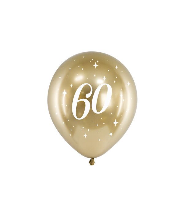 Glossy Ballonnen 60 goud (6st)