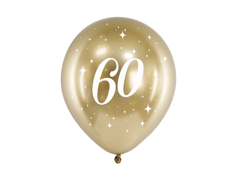 Glossy Ballonnen 60 goud (6st)