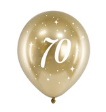 Glossy Ballonnen 70 goud (6st)