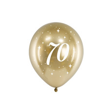Glossy Ballonnen 70 goud (6st)
