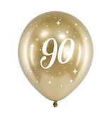 Glossy Ballonnen 90 goud (6st)