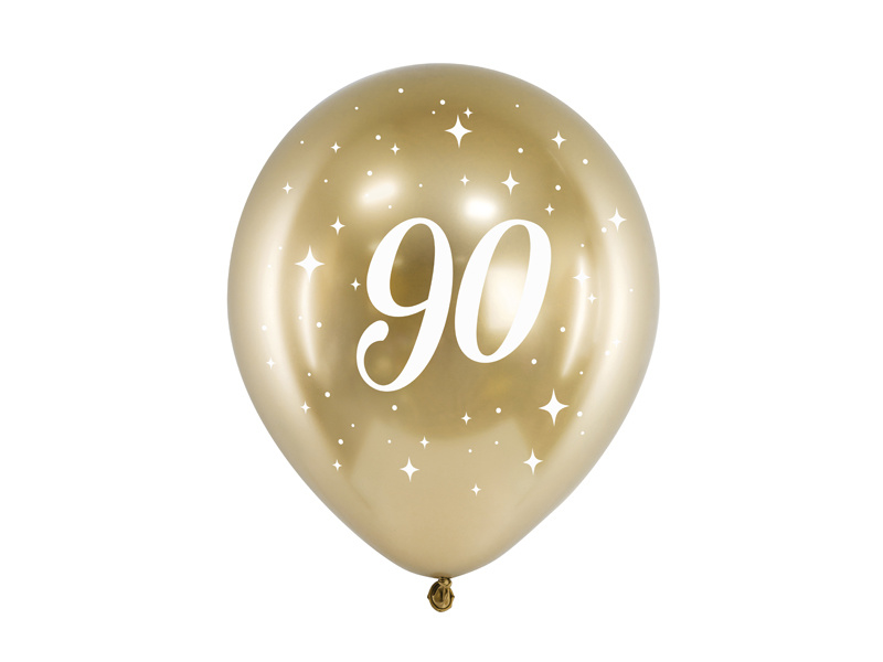 Glossy Ballonnen 90 goud (6st)