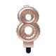 Folie Ballon Kaarsje Cijfer '8' Rose Goud