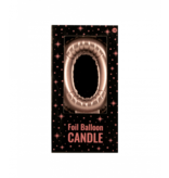 Folie Ballon Kaarsje Cijfer '0' Rose Goud