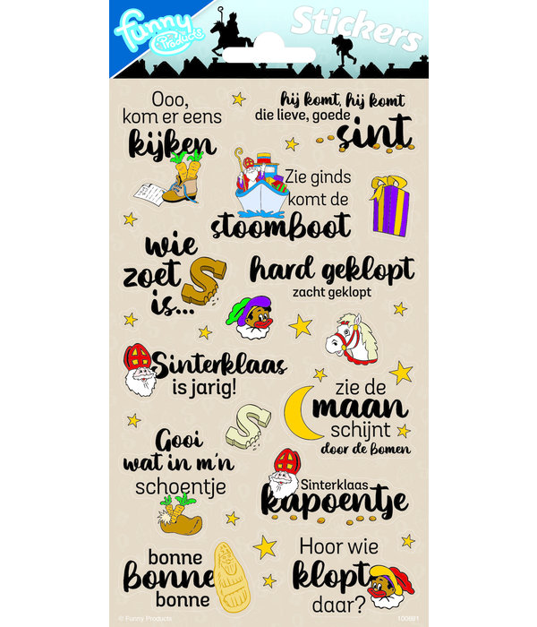 Stickervel Sinterklaas Bonne Bonne