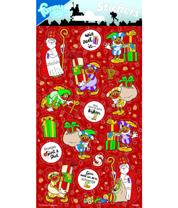 Stickervel Sinterklaas Cadeautjes