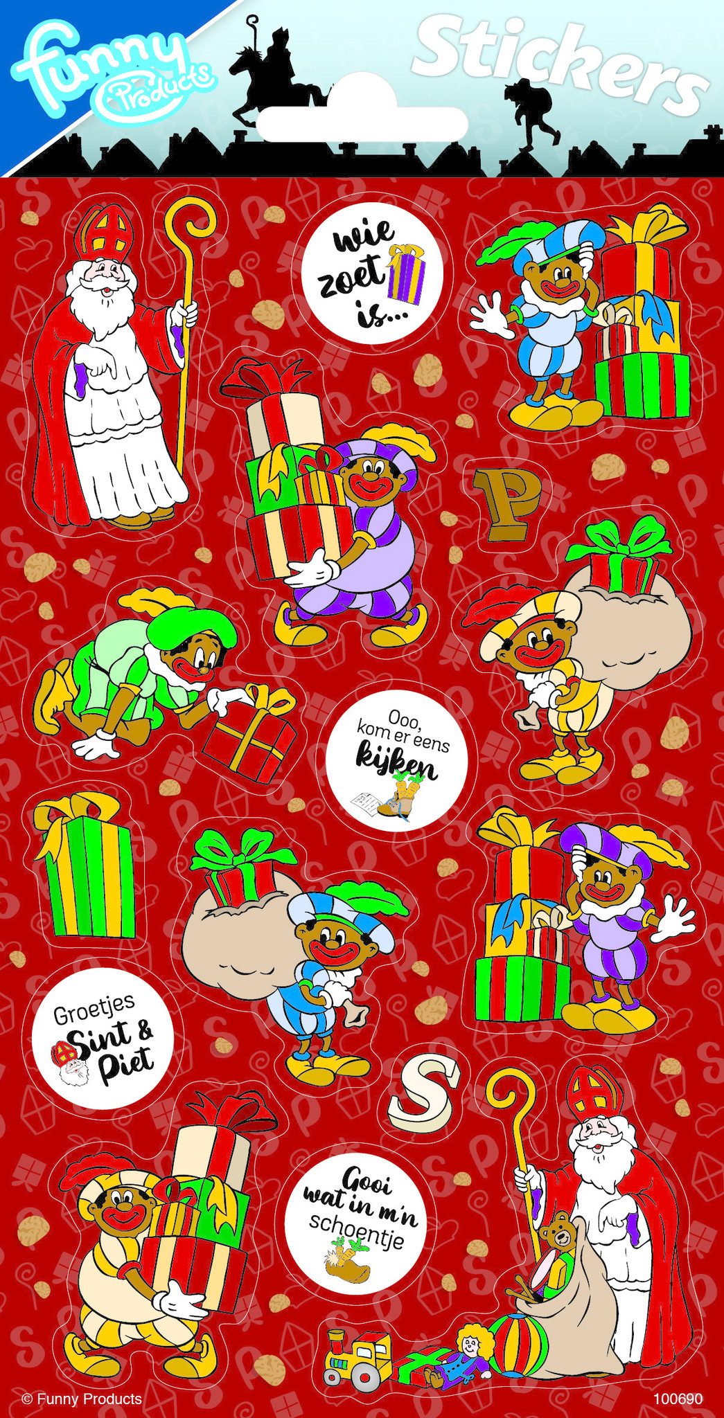 Stickervel Sinterklaas Cadeautjes