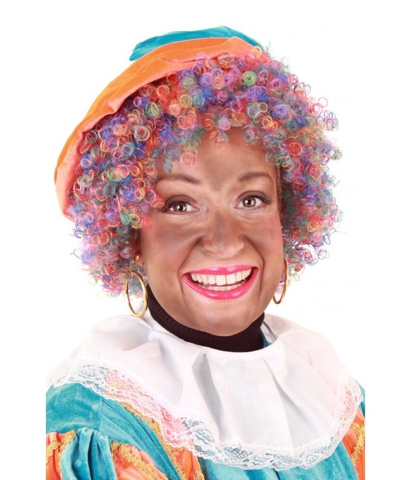 Pieten pruik Regenboog verstelbaar