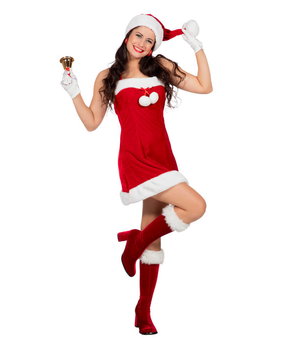 Kerstvrouw Jurkje met muts Angie