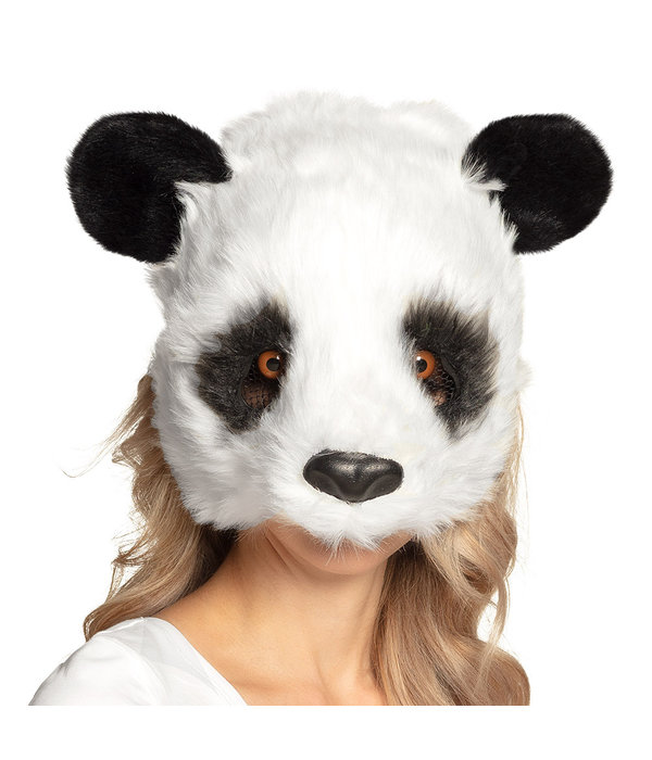 Pluchen halfmasker Panda