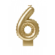 Folie Ballon Kaarsje Cijfer '6' Goud