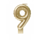 Folie Ballon Kaarsje Cijfer '9' Goud