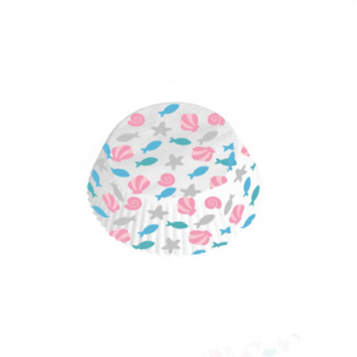 Cupcake Bakjes Zeemeermin (48st)