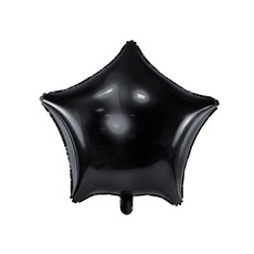Ster Ballon Folie Metallic Zwart -  48cm