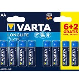 Longlife Power Alkaline AA Batterijen (8st)