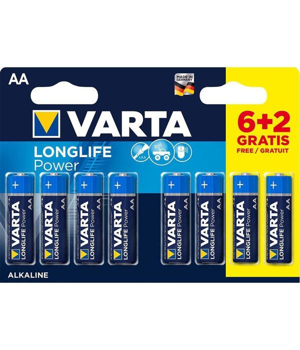 Longlife Power Alkaline AA Batterijen (8st)