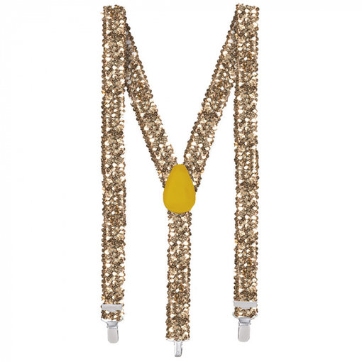 Bretels pailletten goud
