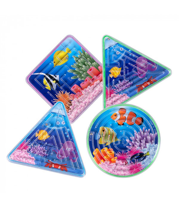 Doolhof Spelletjes Vissen - 4 Stuks