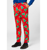 Maatpak Rood Met Kerstbomen