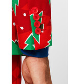 Maatpak Rood Met Kerstbomen