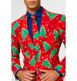 Maatpak Rood Met Kerstbomen