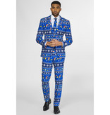 Oppostuits Maatpak Heren Kerst Super Mario Blauw