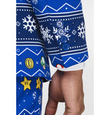 Oppostuits Maatpak Heren Kerst Super Mario Blauw