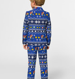 Opposuits Maatpak Jongens Kerst Super Mario Blauw