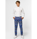 Opposuits Maatpak Tiener Jongens Kerst Super Mario Blauw