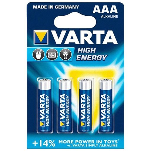 High Energy Alkaline AAA LR3 Baterijen (4st)