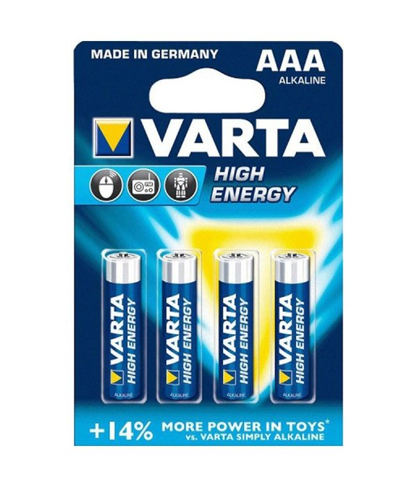 High Energy Alkaline AAA LR3 Batterijen (4st)