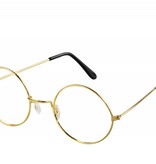 Gouden ronde bril zonder glazen