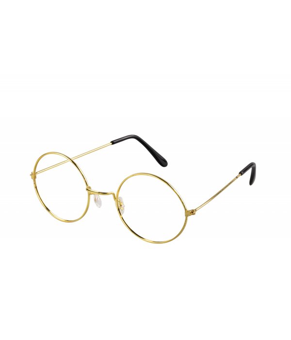 Gouden ronde bril zonder glazen