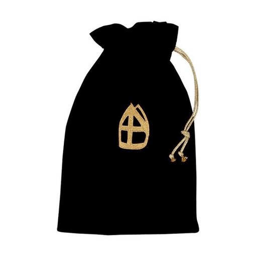 Strooizak Luxe Zwart Polyesterfluweel