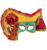 Oogmasker dames Venetie met hoed