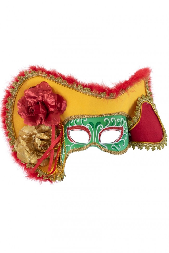 Oogmasker dames Venetie met hoed