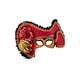 Oogmasker dames venetie rood met hoed